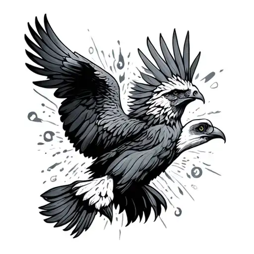 Loyalty, diligence, freedom hanging tattoo design idea