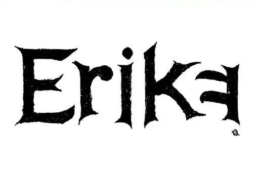 "Erika" tattoo design idea