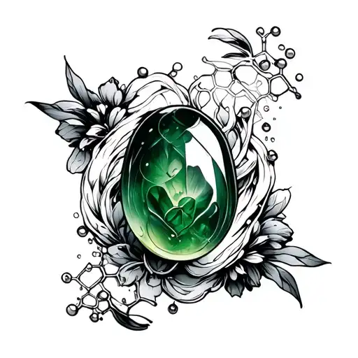 Chemical compsition of Jadeite Jade tattoo design idea