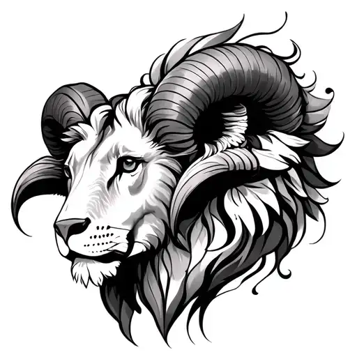 Aries And Leo Combined tattoo design idea