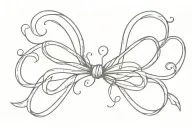 Short n Sweet cursive with a little bow  tattoo design idea