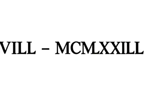 "XVll - lll -MCMLXVll" tattoo design idea