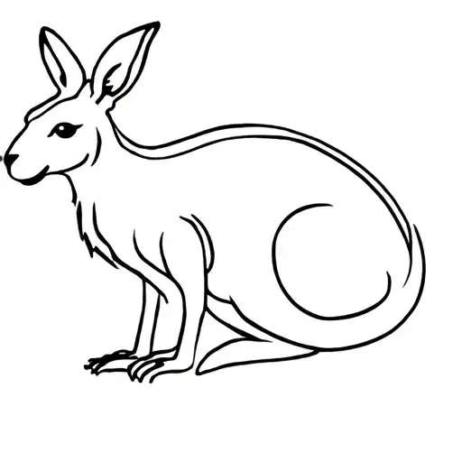 kangaroo tattoo design idea