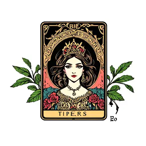 the empress tarot card tattoo design idea