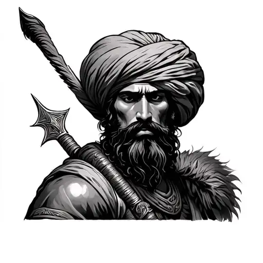 Sikh Warrior tattoo design idea
