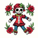 voodoo doll tattoo design idea