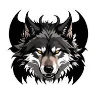 demon wolf tattoo design idea
