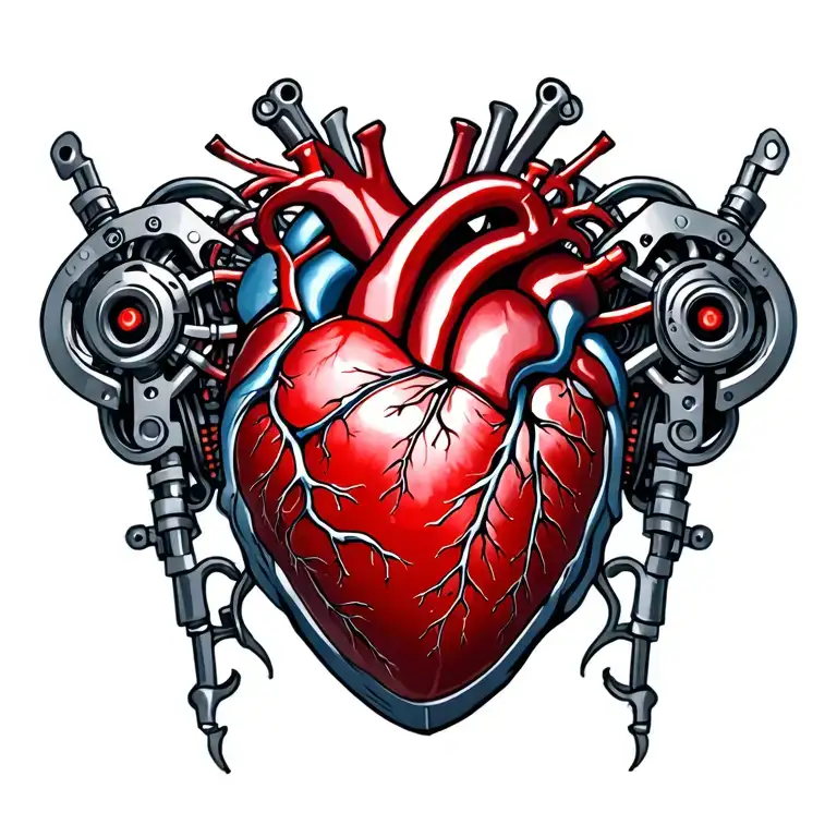 men mechanical heart chest tattoo under skin tattoo design idea
