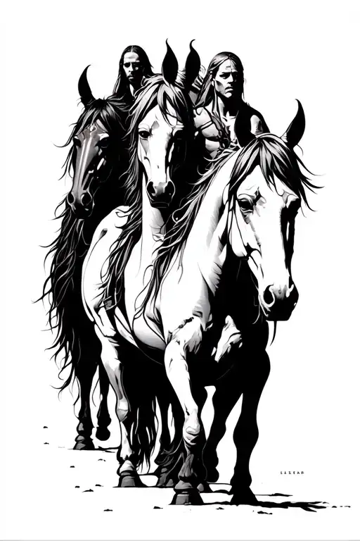 four horsemen of the apocolypse tattoo design idea