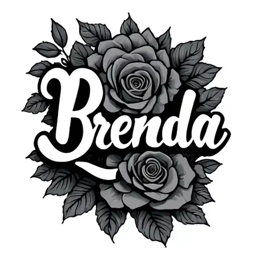 Brenda lettering tattoo design idea