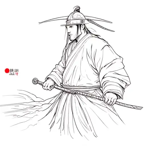 Add Samurai, Route, Words: "Both of the worlds will host me, but I will not settle in this world" tattoo design idea