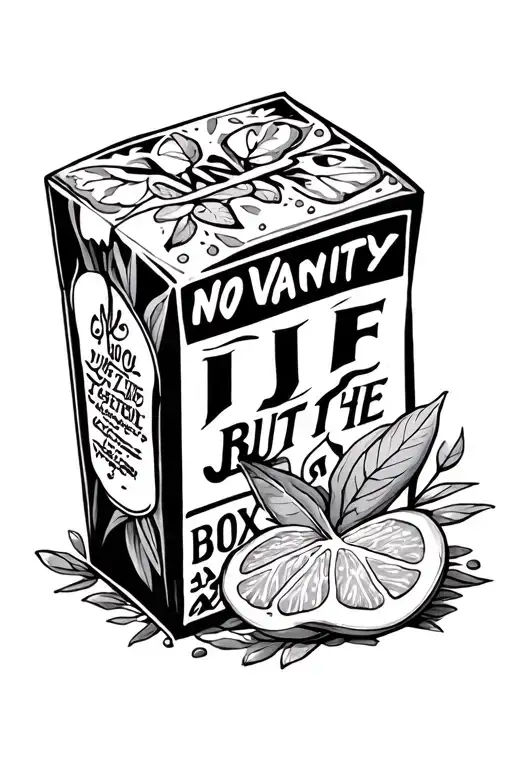 No Vanity but the I is a juice box tattoo design idea