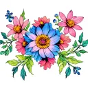 Wildflower tattoo design idea
