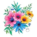 Wildflower tattoo design idea