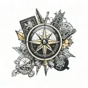 stray kids compass, ateez hourglass, bts and army lego tattoo design idea