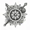 stray kids compass, ateez hourglass, bts and army lego tattoo design idea