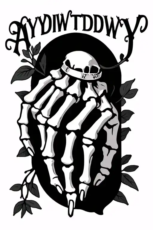 "AIYDIWTDWY" skeleton hand with wedding band tattoo tattoo design idea