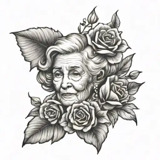 memorial for grandma  tattoo design idea