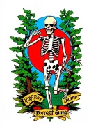 forrest Gump running skeleton  tattoo design idea