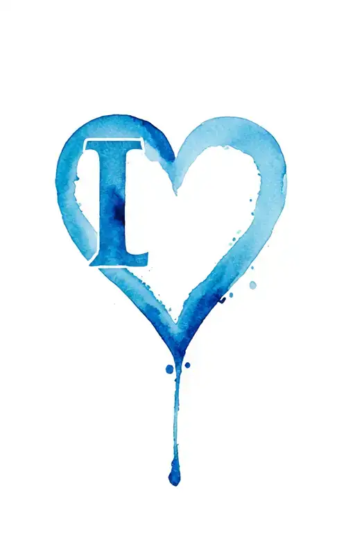 Heart with initial l and c tattoo design idea