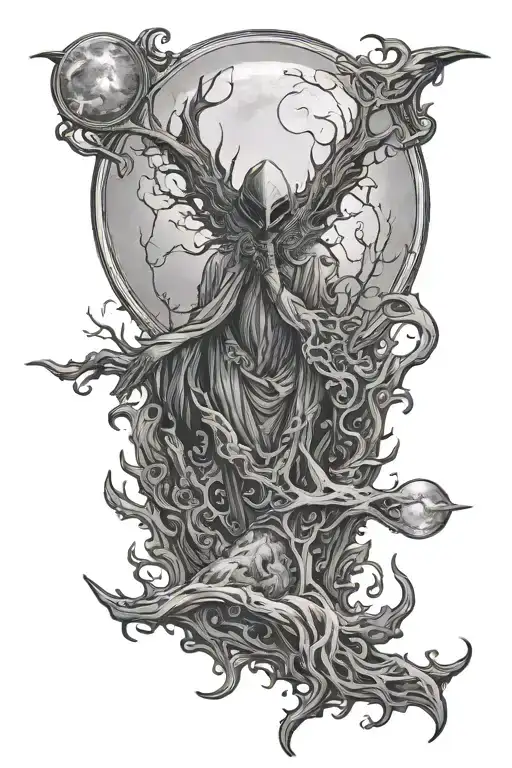 moon presence bloodborne inspired tattoo tattoo design idea