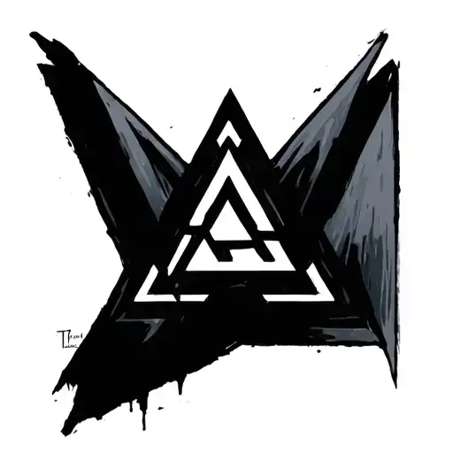 Aa Triangle tattoo design idea