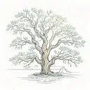 wheeping willow tree tattoo design idea