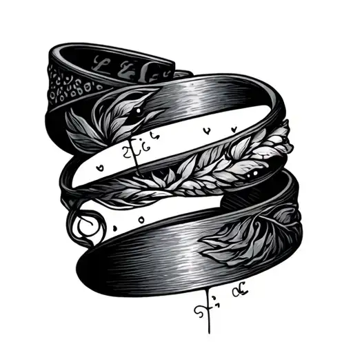bracelet not closed forearm with Alan and Sacha tattoo design idea