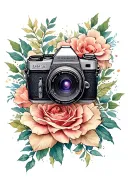 old camera tattoo design idea