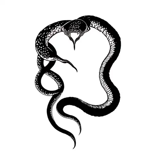 Hercules fights a snake tattoo design idea