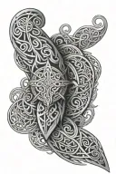 Celtic Viking Polynesian full arm sleeve tattoo tattoo design idea