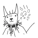 dog with spiky collar bone tearing through skin tattoo design idea