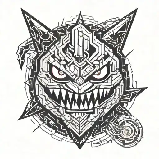 Gengar Pokémon tattoo design idea