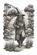 Tom Bombadil walking tattoo design idea