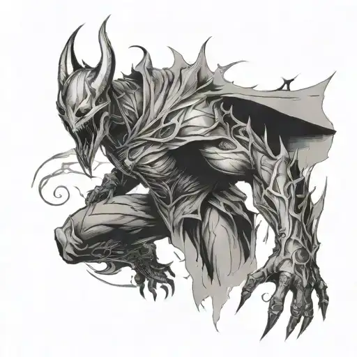 sauron, balrog, witch king of angmar tattoo design idea