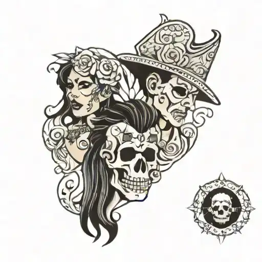 Rip luis and esperanza with  sanjudas tattoo design idea