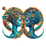 Libra And Sagittarius Combined tattoo design idea