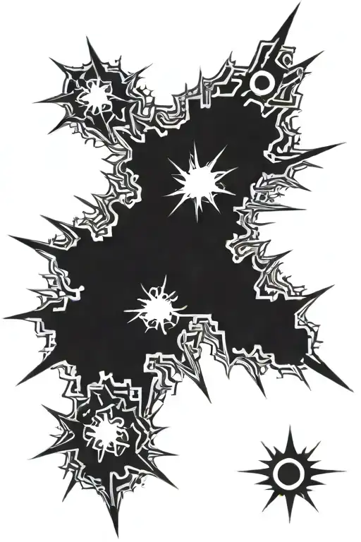 supernova explosion tattoo design idea
