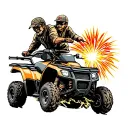 remembrance tattoo for 15 year old son loves atv, fireworks, motorcycles, and being with dad  tattoo design idea