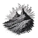 valley of death psalms 23 tattoo design idea