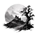 valley of death psalms 23 tattoo design idea