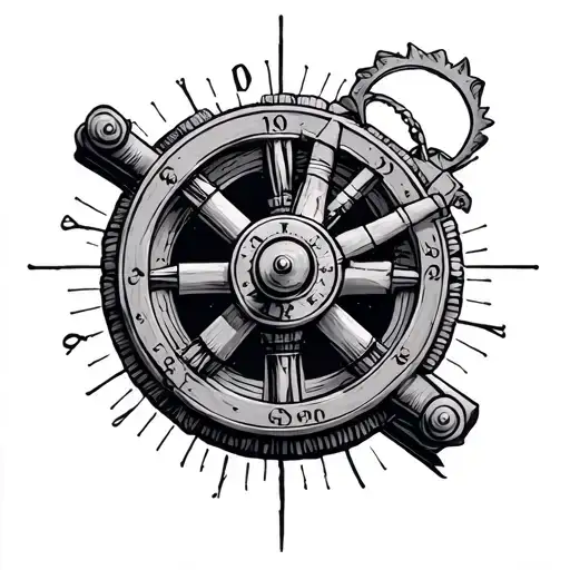Sextant tattoo design idea