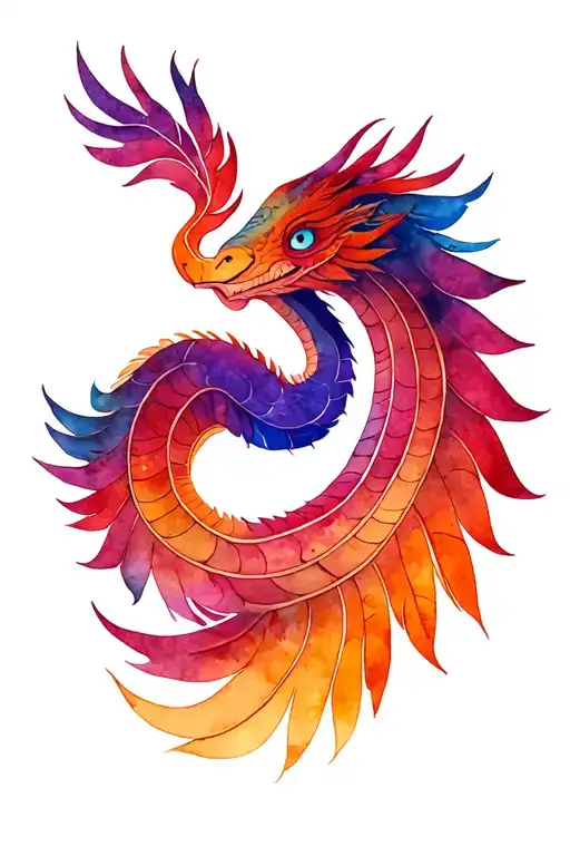 quetzalcoatl feathered serpent tattoo design idea