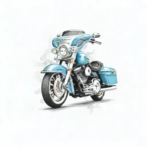 Harley Davidson street glide special tattoo design idea
