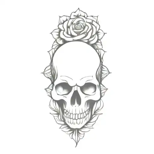 skull roses mandala design inspired tattoo design idea