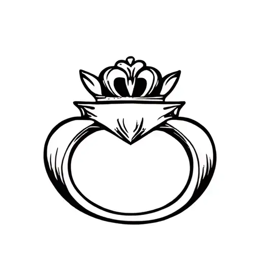 claddagh ring tattoo design idea