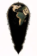old world map tattoo design idea