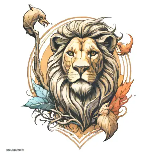Lion King tattoo design idea