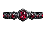 red ruby, digital, jewelry, band tattoo design idea