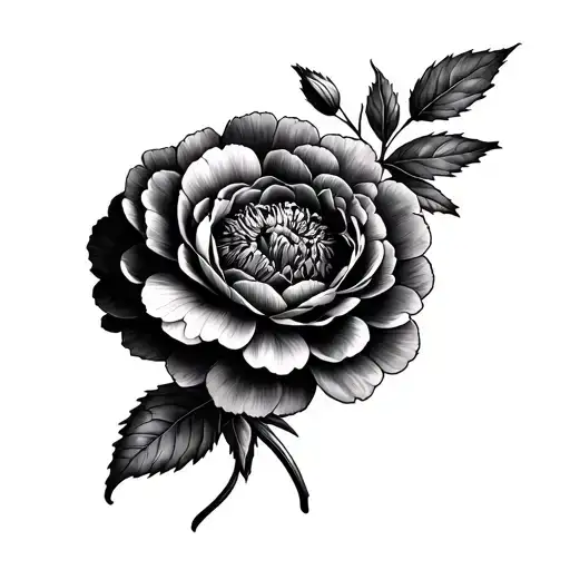 autumn astrid carnation tattoo design idea